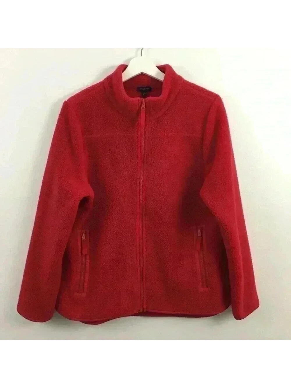 Talbots Women’s Sherpa Red Zip Up Jacket Size LP